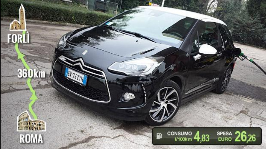 DS 3 PureTech 82, la prova dei consumi reali