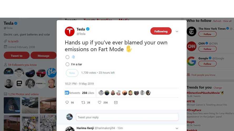 Tesla's Official Twitter Account Has Become Lit AF