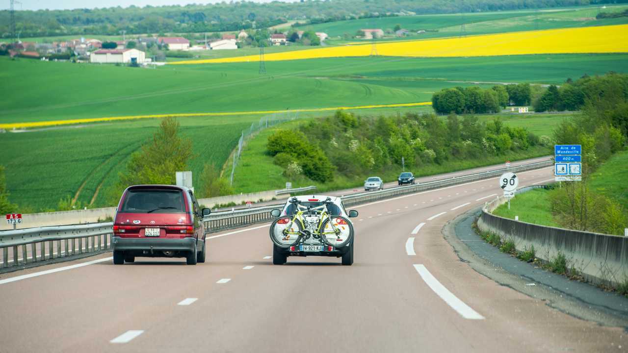 Cars driving on motorway in Nice France