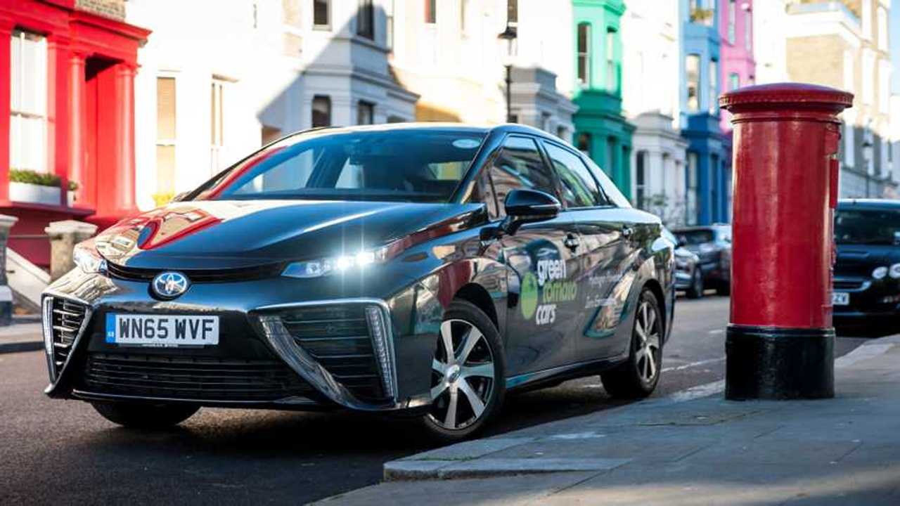 Green Tomato Toyota Mirai in London