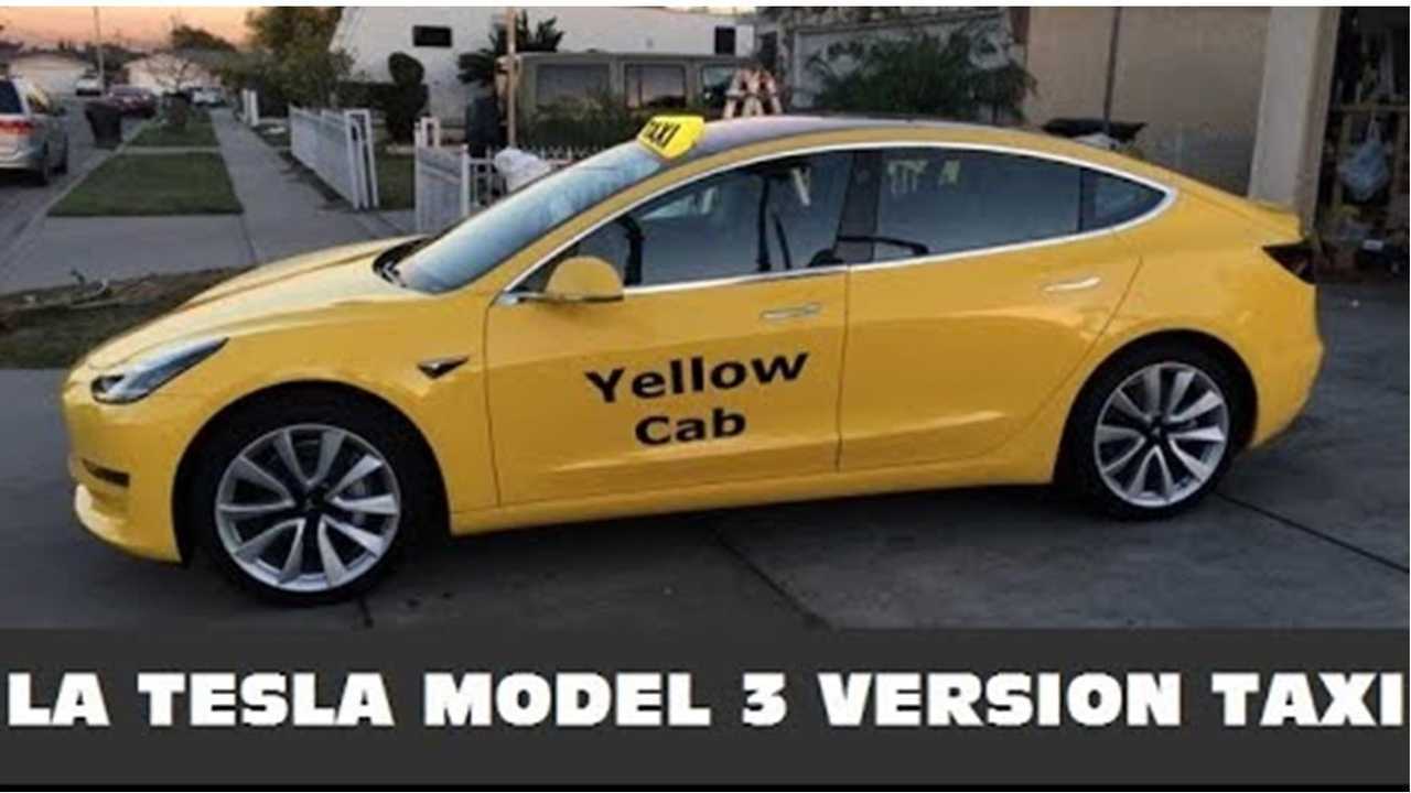 Tesla Model 3 Yellow Cab
