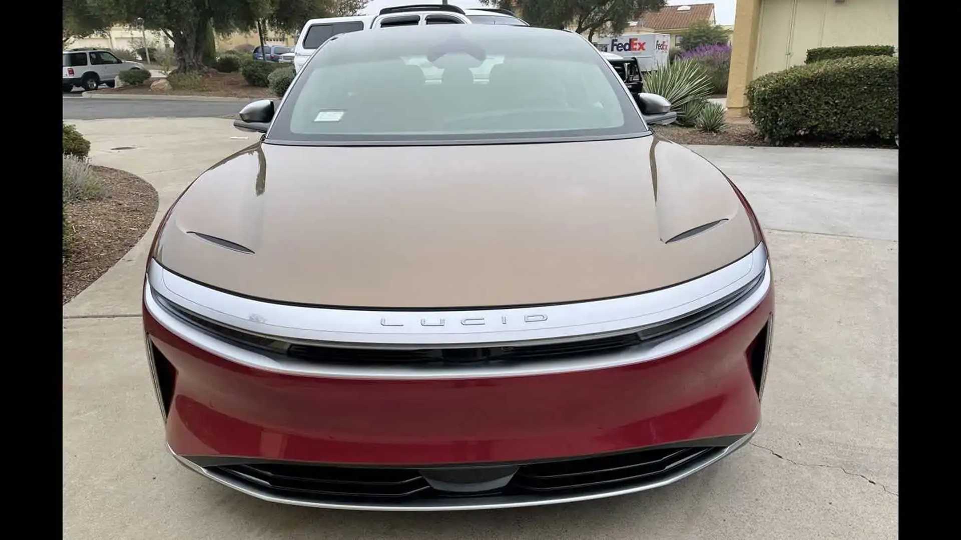 Lucid Air Dream Edition with custom two-tone Iron Man wrap 4