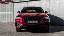 Genesis GV70 Sport (2021) en rouge Mauna