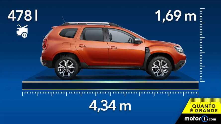 Dacia Duster, dimensioni e capacità bagagliaio del SUV low cost