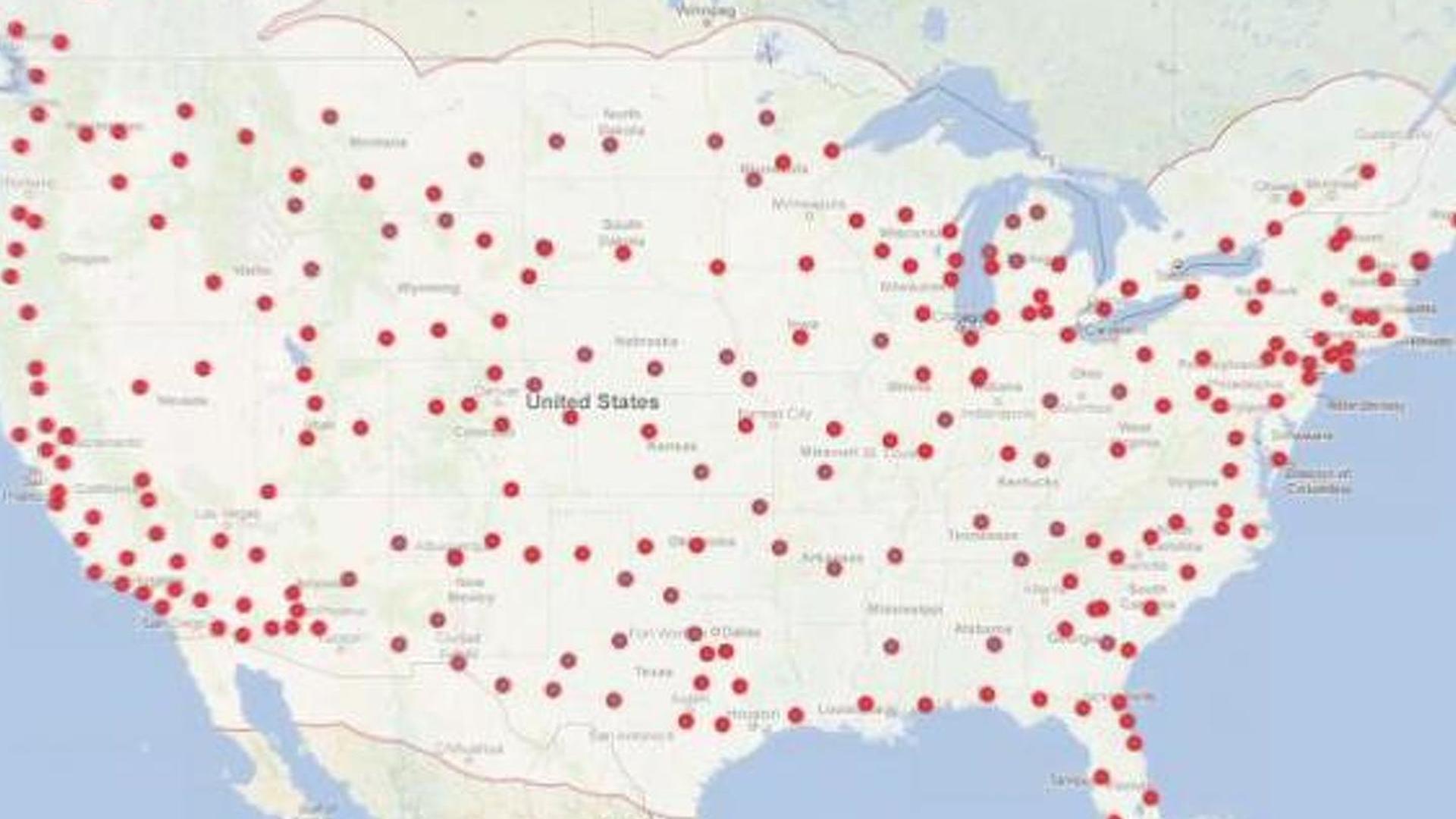 Tesla Supercharger network to cover most of Canada & U.S. in a year