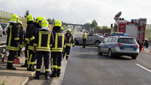 BMW 2-Series Coupe accident on autobahn 10.06.2013