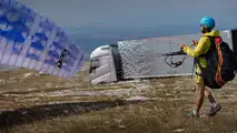 Volvo Paraglider stunt
