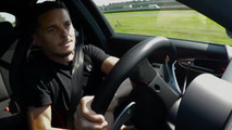 Giancarlo Fischella teste l'Alfa Romeo Giulia QV