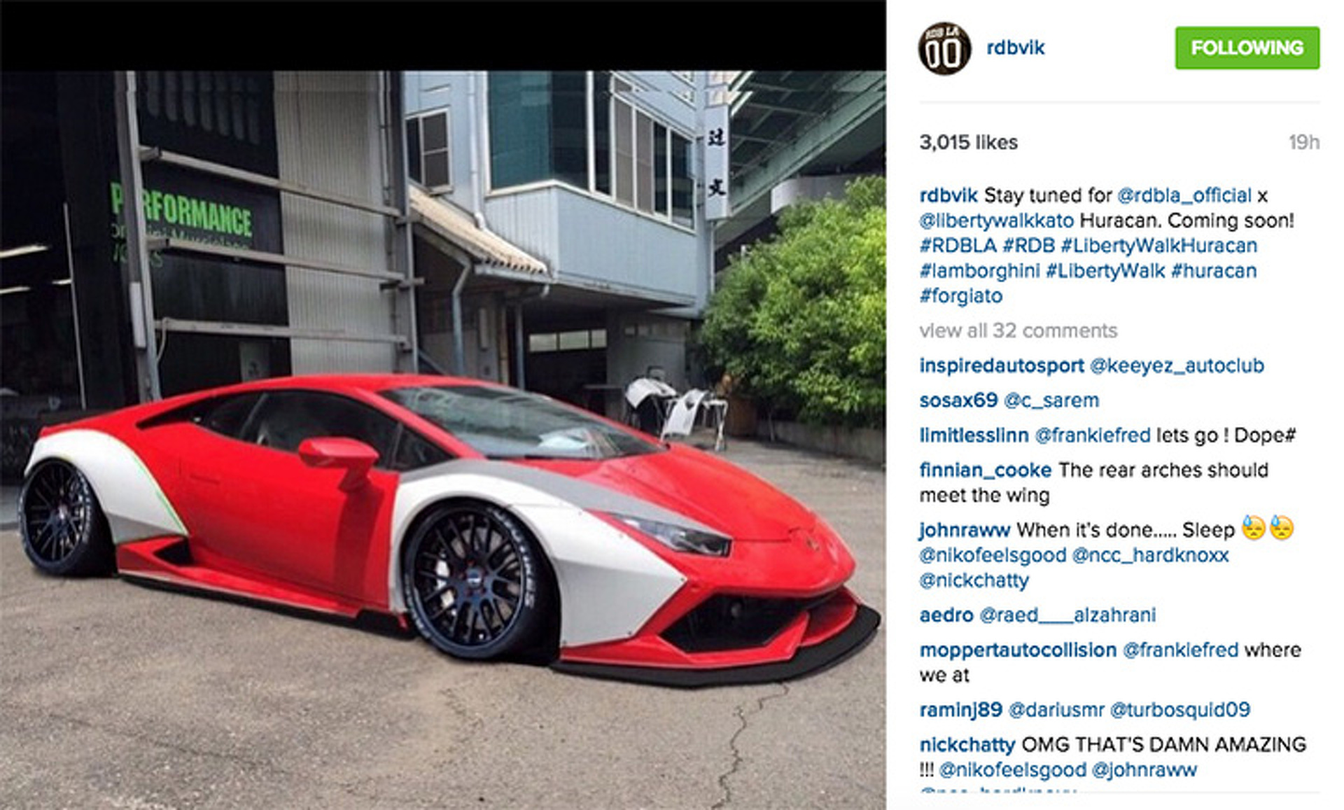 The Liberty Walk Lamborghini Huracan Is Coming Along Nicely