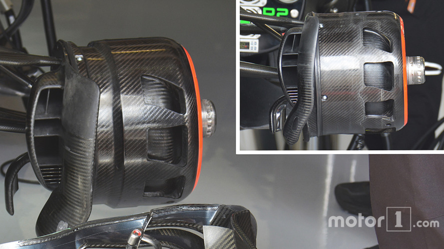 McLaren front brake duct comparison