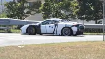 Ferrari V6 hybrid test mule spy photo