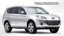 Peugeot 4007 Spy Illustration