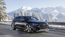 Audi RS4 Avant Navarra Blue at the Tatra Mountains in Poland