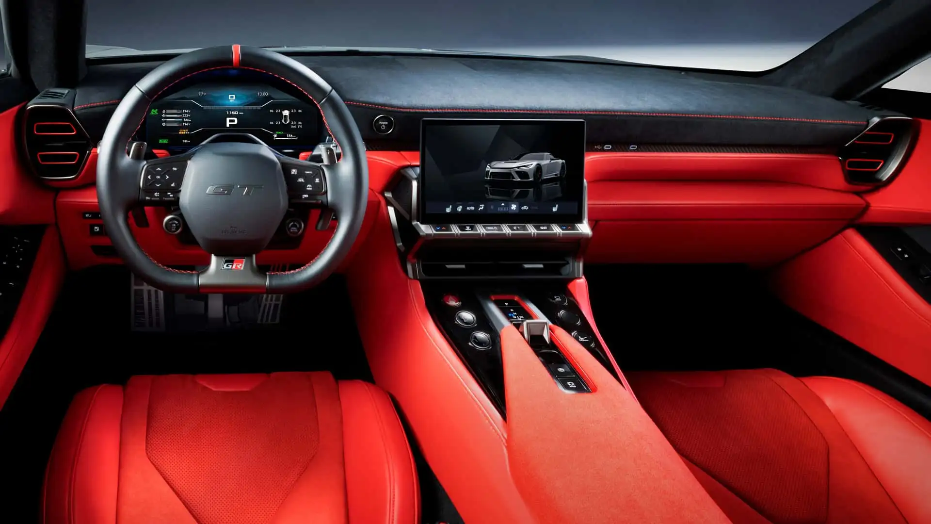 GR GT interior with Gazoo Racing branding