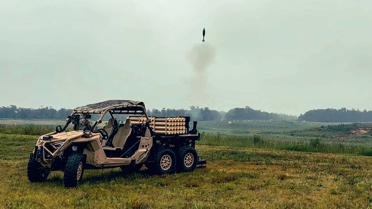 Polaris Just Built An RZR With 6 Wheels and Remotely Operated Grenade System