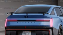 New Hyundai Elantra N Rendering By Motor1