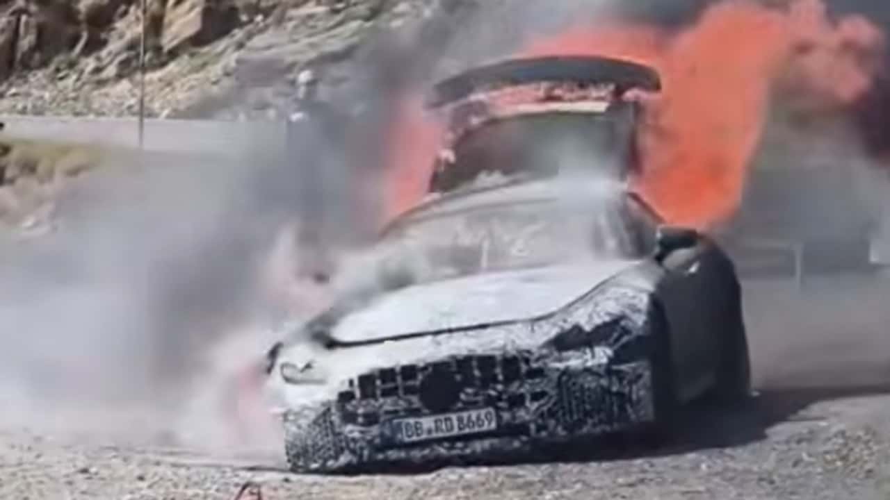 Mercedes-AMG GT Prototype Catches Fire During Testing
