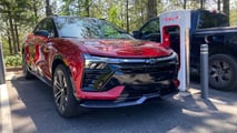 2025 Chevrolet Blazer EV at a Tesla Supercharger