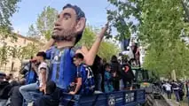 Trattori John Deere alla festa scudetto dell'Inter