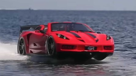 Jet Car is a floating Chevy Corvette C7 you can rent or buy