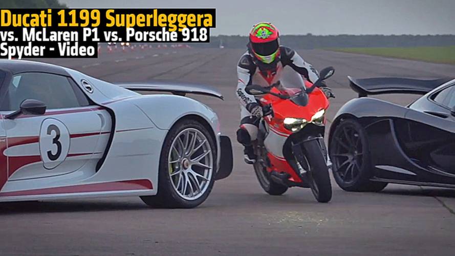 Ducati 1199 Superleggera vs. McLaren P1 vs. Porsche 918 Spyder - Video