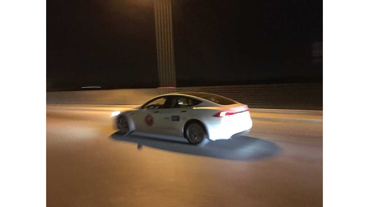 1078 km - 669.83 miles with Tesla ModelS 100D in a single charge by <a href=