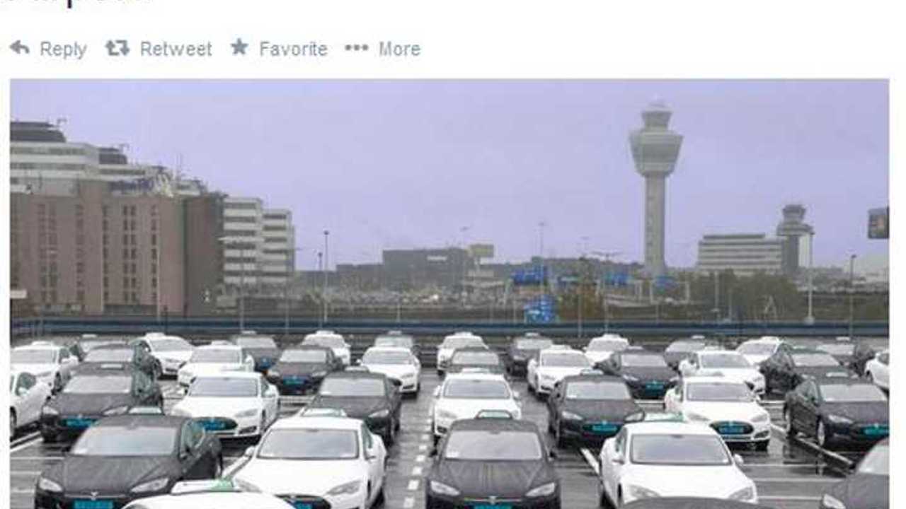 Tesla Motors Europe Tweets of Model S Taxi Arrivals