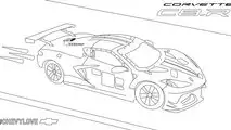 Seiten aus dem Corvette-Malbuch
