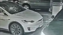 Tesla Model X Shot With Handgun