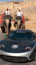 2010 TAG Heuer Tesla Roadster in Delhi 29.09.2010
