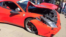 Ferrari 458 Speciale damaged in South Africa