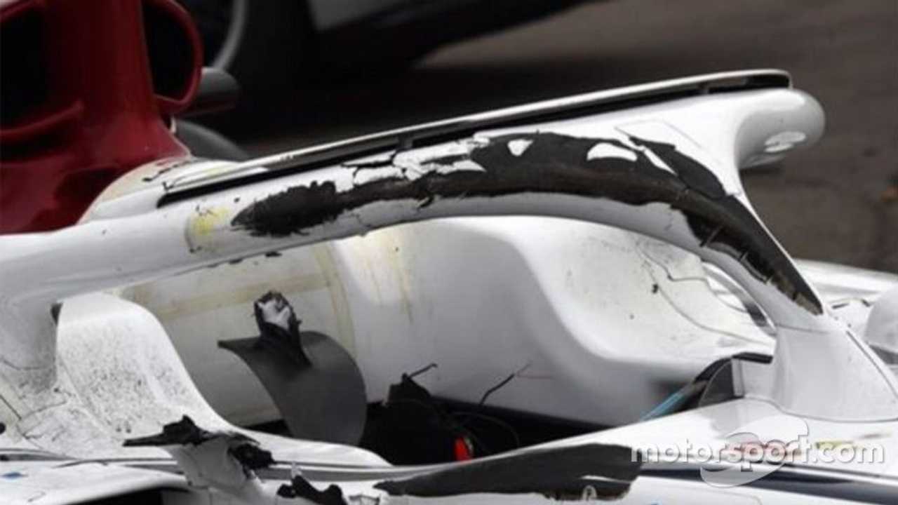 Exclusivo: halo salvou Leclerc de impacto na viseira em Spa