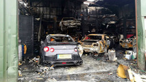 Nissan GT-R shop burns