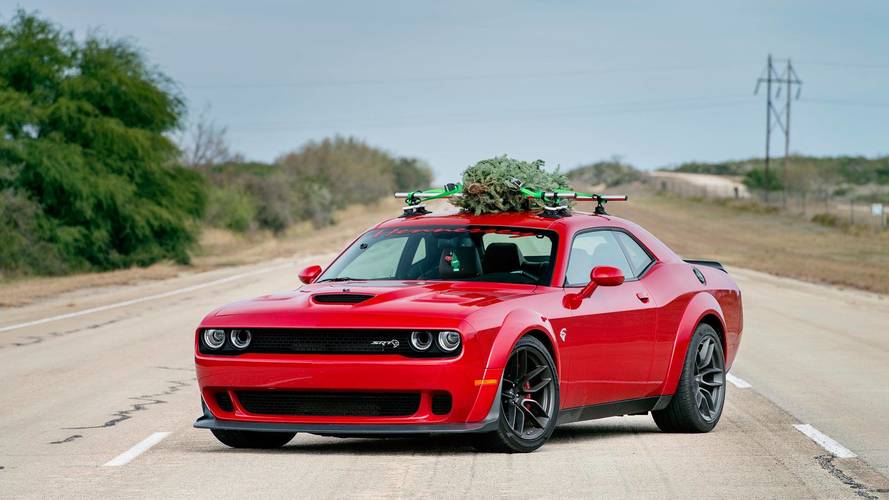 Hennessey Dodge Challenger Hauls Christmas Tree