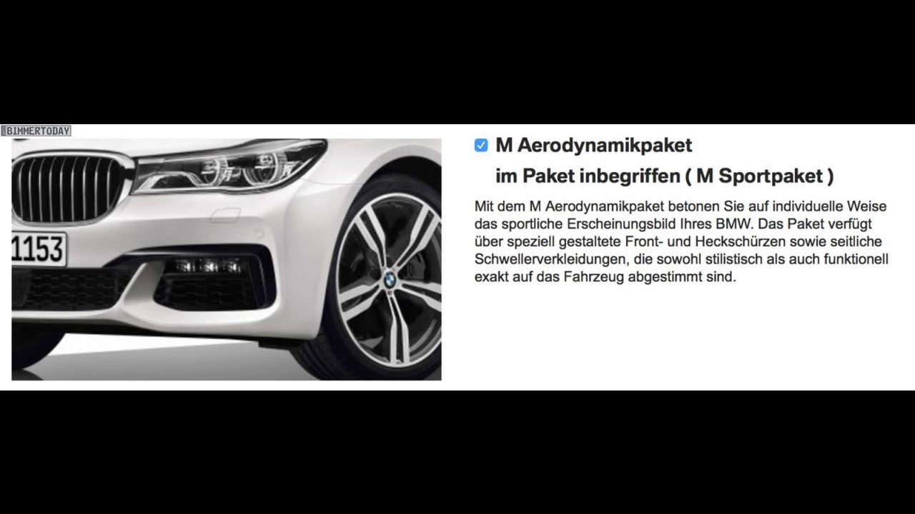 Novo BMW Série 7 2016 vaza antes de estreia em configurador online