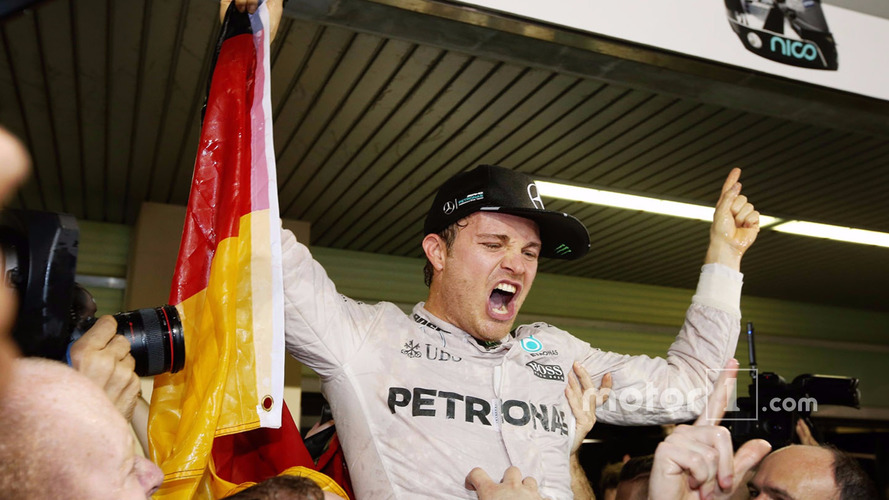 Nico Rosberg, Mercedes AMG F1 celebrates his first Drivers World Championship title