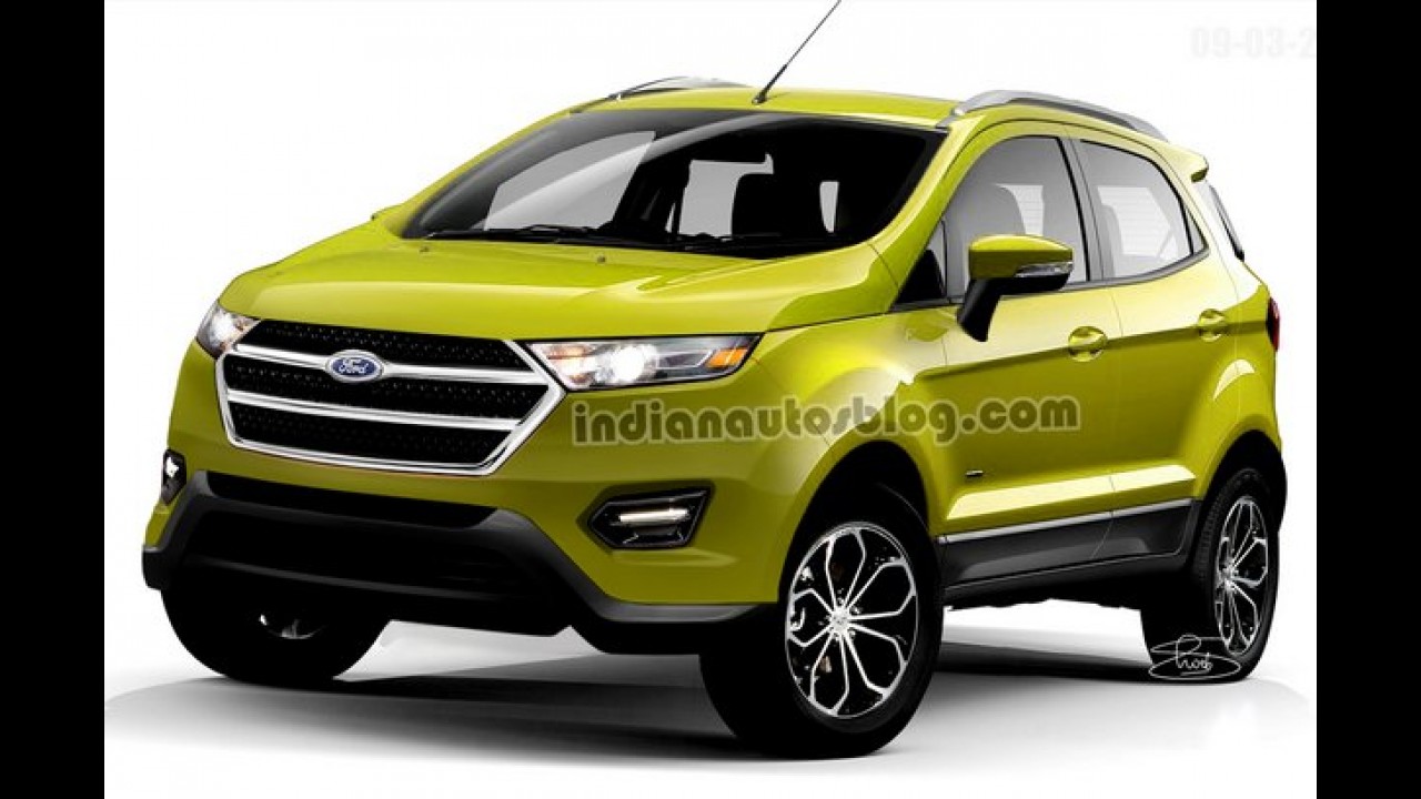 Flagra: Ford EcoSport 2017 muda frente e motor, mas estepe segue na tampa