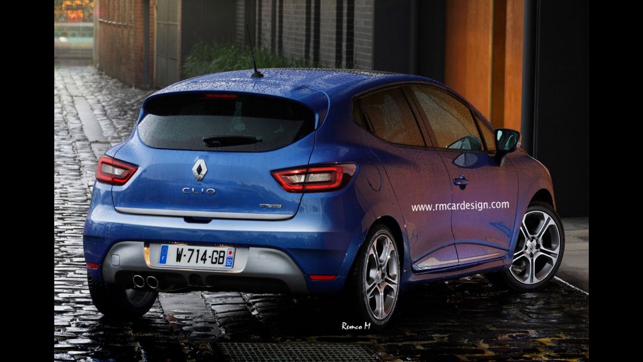 Projeção sugere novo visual do Renault Clio, que terá facelift em breve
