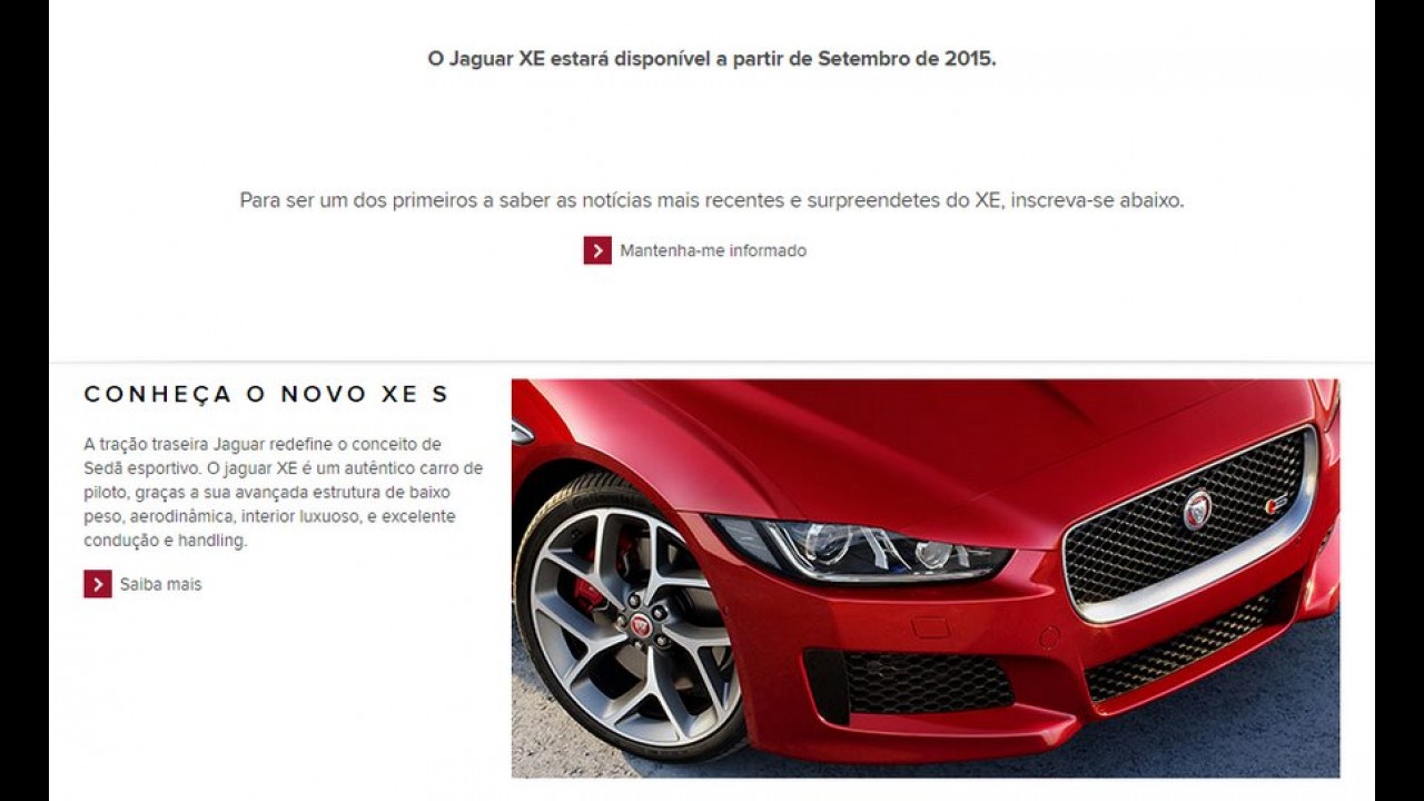 Site oficial confirma chegada do Jaguar XE ao Brasil em setembro