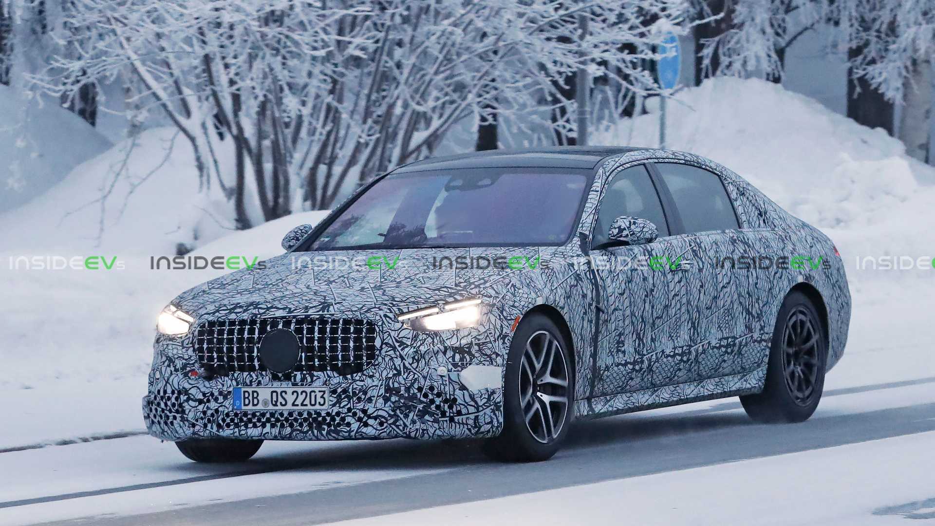 La Mercedes-AMG S 63e surprise en cours d'essai