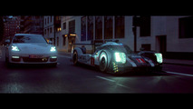 Porsche 919 Hybrid and Panamera 4 E-Hybrid cruise London