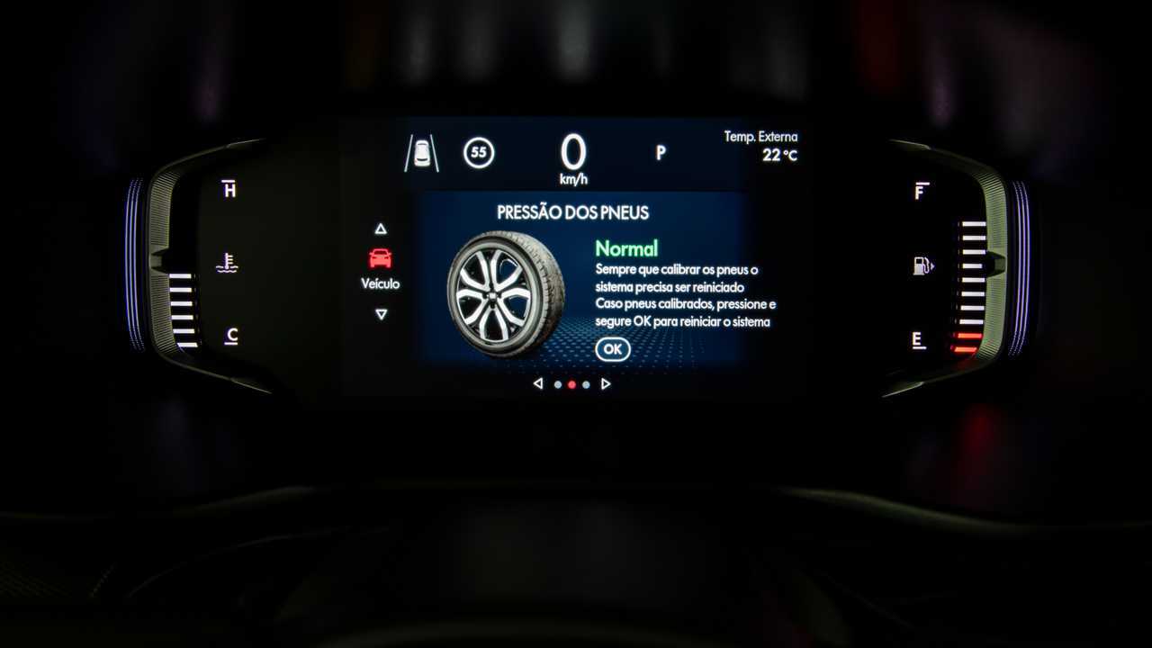 Painel de instrumentos do Fiat Pulse Impetus