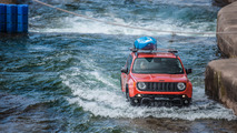 Jeep Renegade drives white water rafting course
