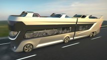 Il rendering del bus-bisarca a idrogeno di Symone