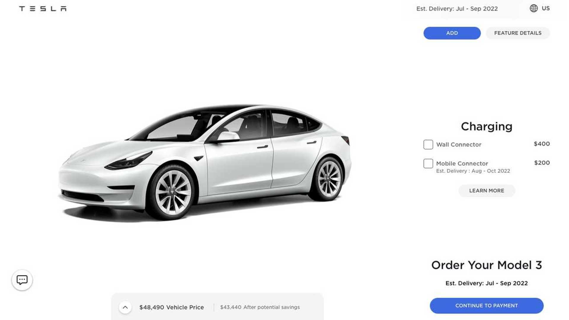 Cheaper Tesla Mobile Connector Now Listed In Vehicle Configurator