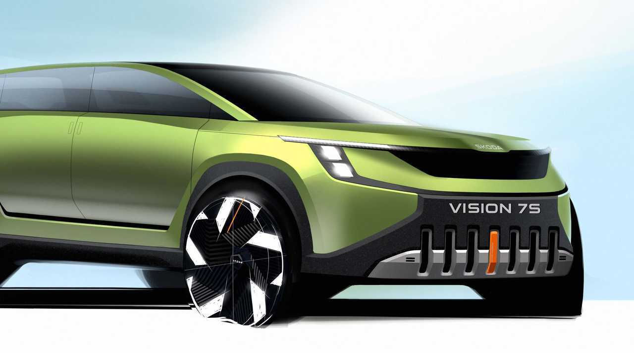 Skoda Vision 7S concept teasers