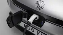 MG MG5 EV in UK specification exterior charging port