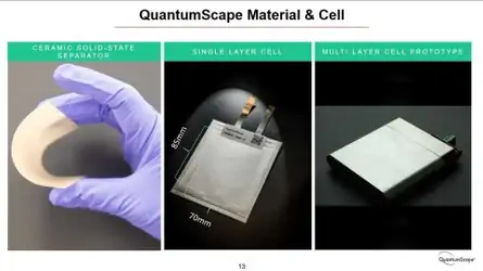 QuantumScape Achieved Solid-State Battery Goal Ahead Of Schedule QuantumScape battery tech