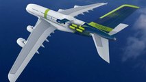 Airbus-A380-Demonstrator mit Wasserstoff-Düse am Rumpf