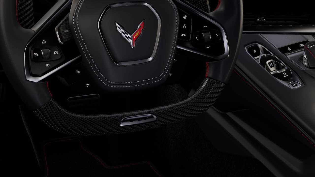 Foto filtrada del interior del 70 aniversario del Chevrolet Corvette Z06 2023